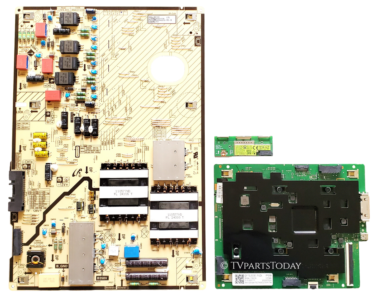 QN75LS03BDFXZA Samsung TV Repair Parts Kit, BN94-17607K Main Board, BN44-01121B Power Supply, BN59-01333A Wifi, QN75LS03BDFXZA CA01, QN75LS03BDFXZA