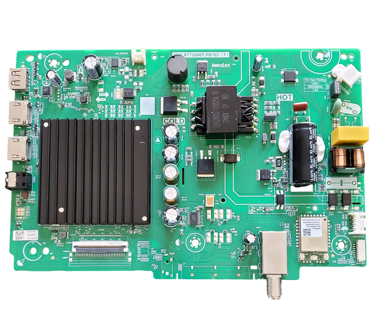 6M03A000EK00J Vizio Main Board/Power Supply, TPD.NT72690T.PB763(T), A000EK00J, M000AL20R, VFD40M-0809
