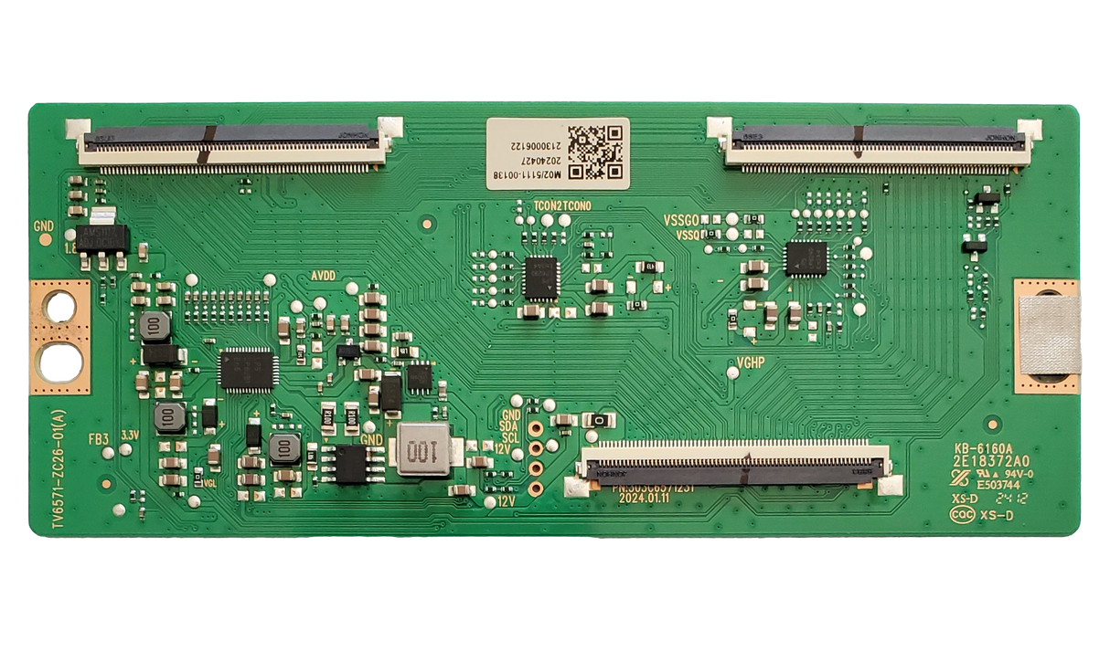 513C6571M02 Onn T-Con Board, 303C6571231, TV6571-ZC26-01(A), 100012587