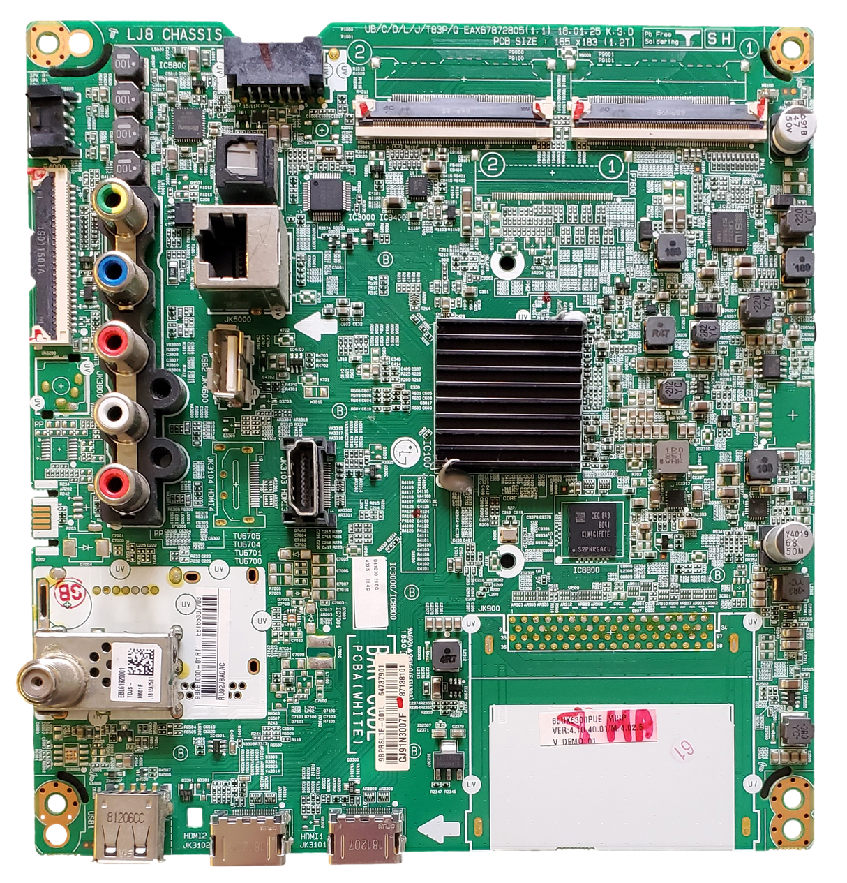 EBT65307703 LG Main Board, EAX67872805, 65UK6300PUE.BUSGLOR, 65UK6300PUE