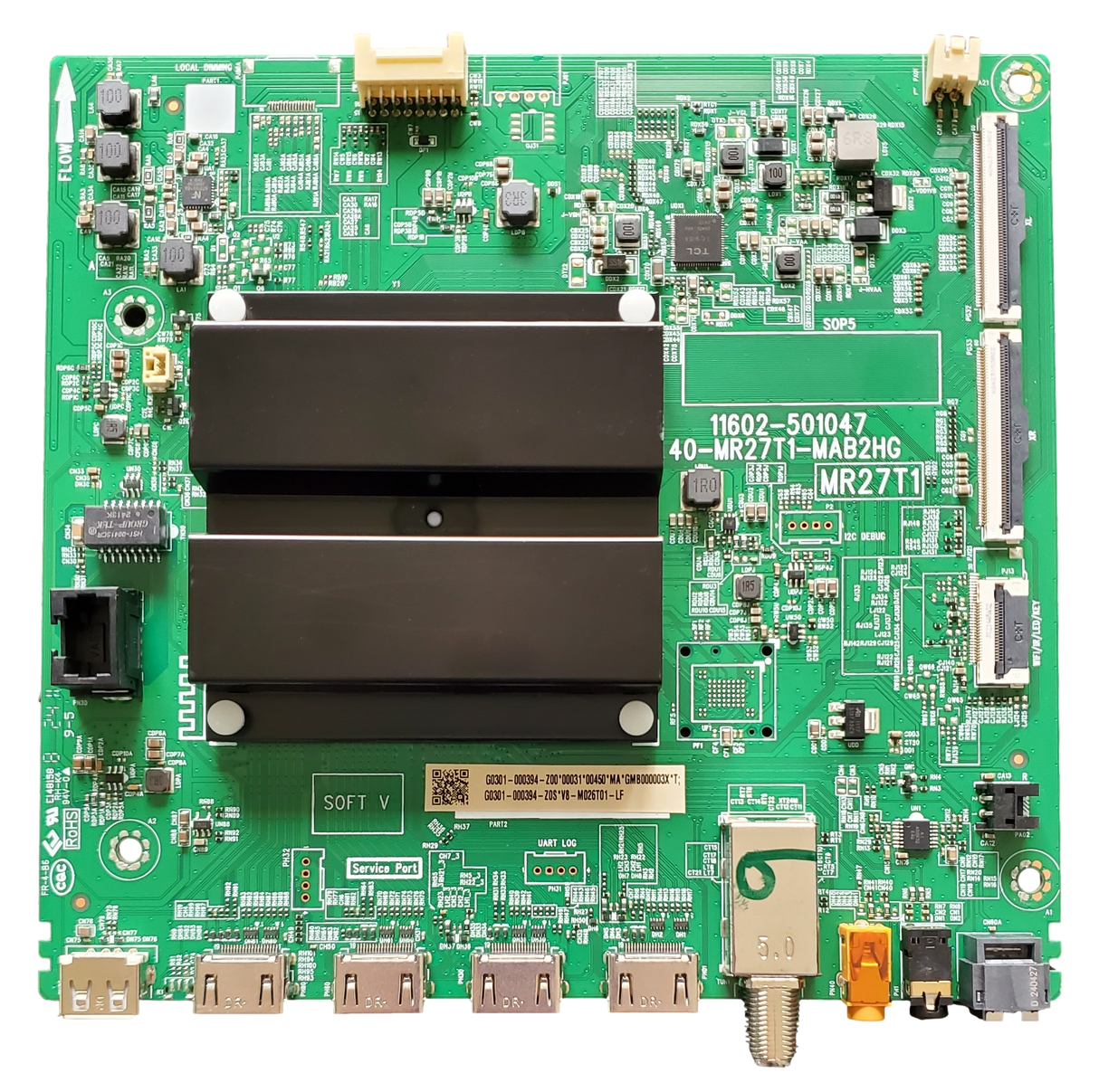 G0301-000394-Z00 TCL Main Board, TG11602-501047, 40-MR27T1-MAB2HG, 55S551F