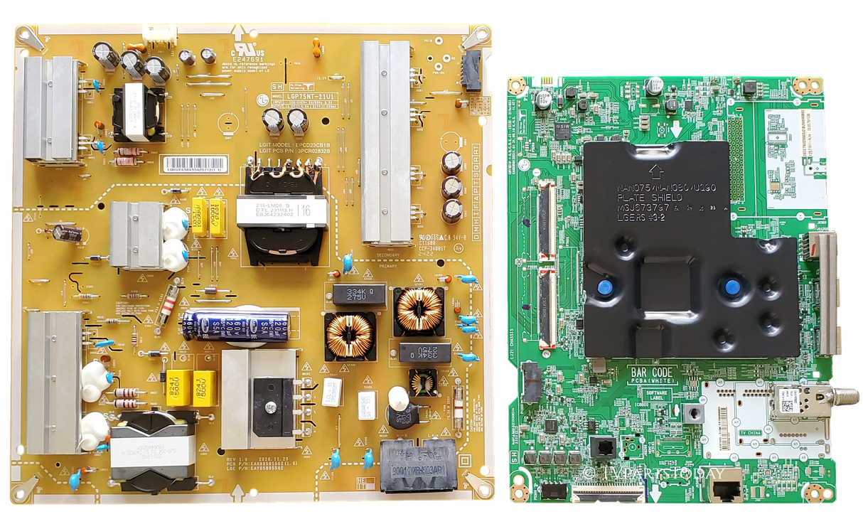 75UQ7070ZUD LG TV Repair Parts Kit, EBT66966802 Main Board, EAY65895542 Power Supply, 75UQ7070ZUD.BUSFLKR, 75UQ7070ZUD