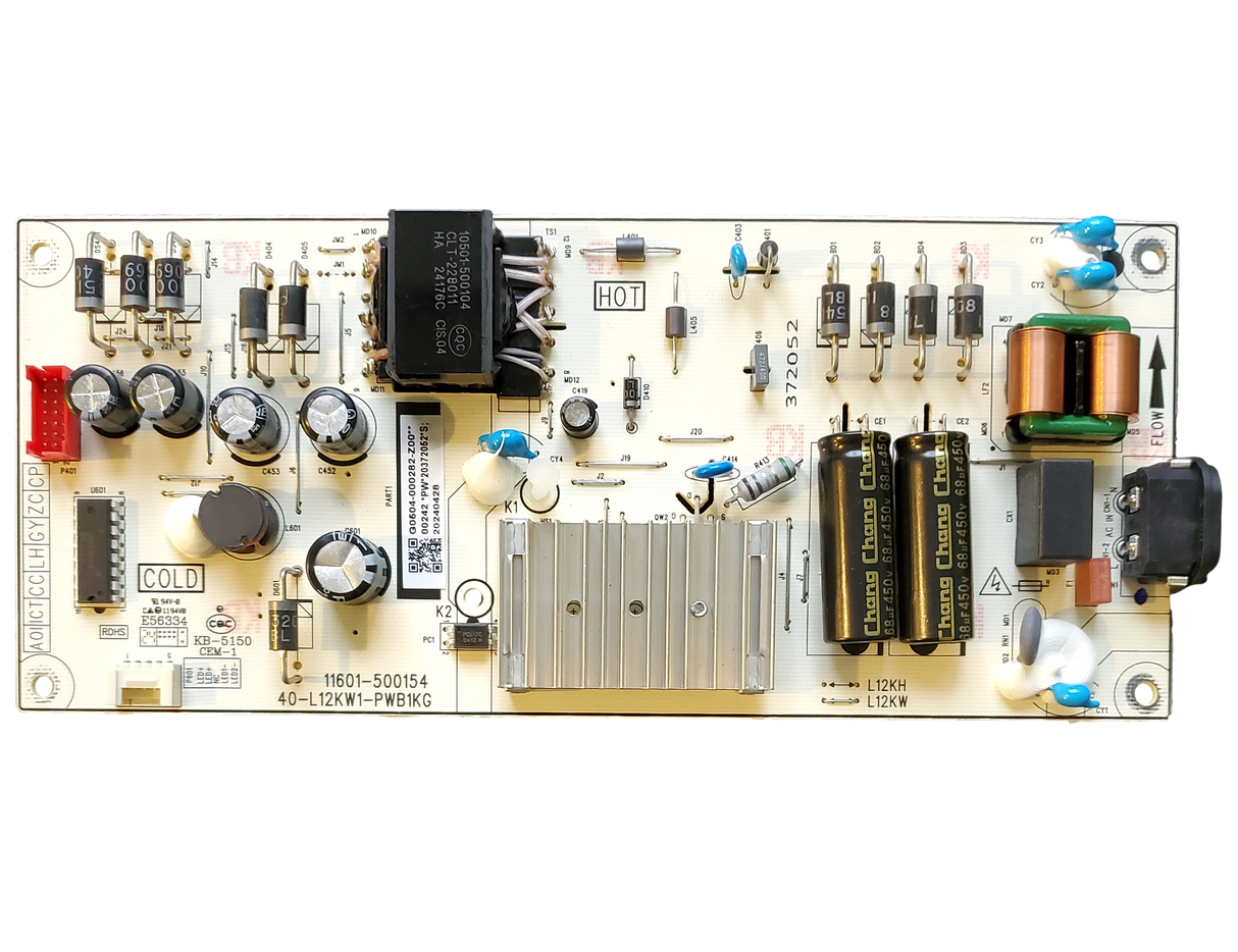 G0504-000282 TCL Power Supply, 11601-500154, 40-L12KW1-PWB1KG, 55S551F