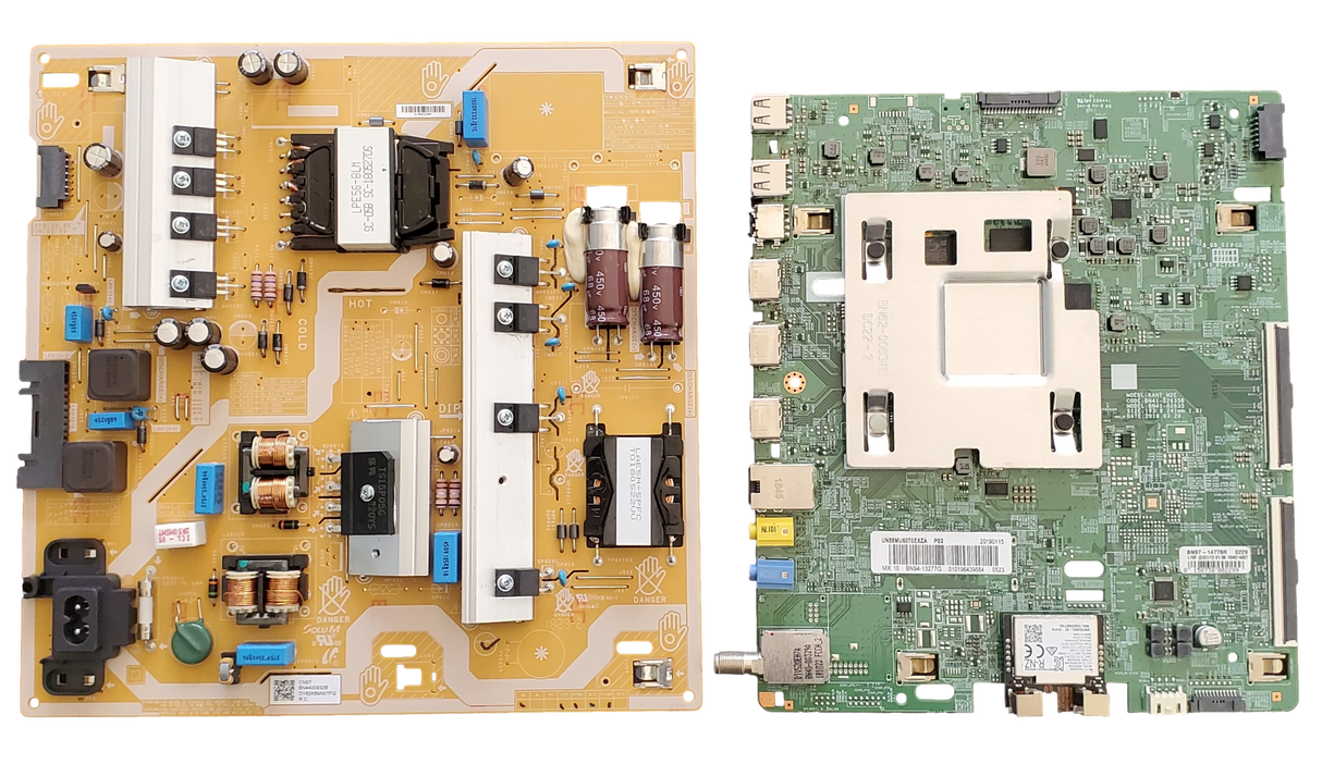 UN58MU6070EXZA Samsung TV Repair Parts kit, BN94-13277G Main Board, BN44-00932B Power Supply, UN58MU6070EXZA