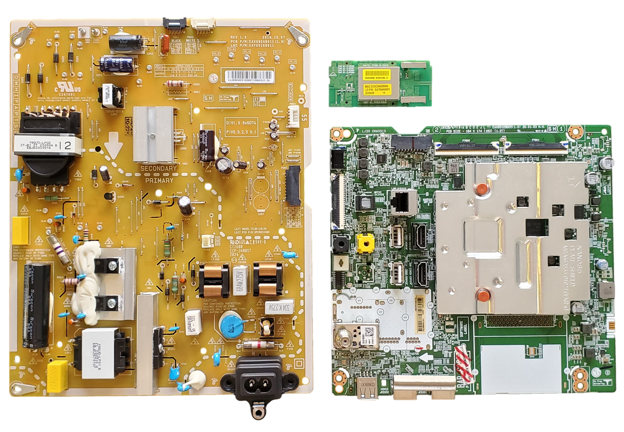 55NANO85UNA LG TV Repair Parts Kit, EBT66589701 Main Board, EAY65169911 Power Supply, EAT64454803 Wifi, 55NANO85UNA