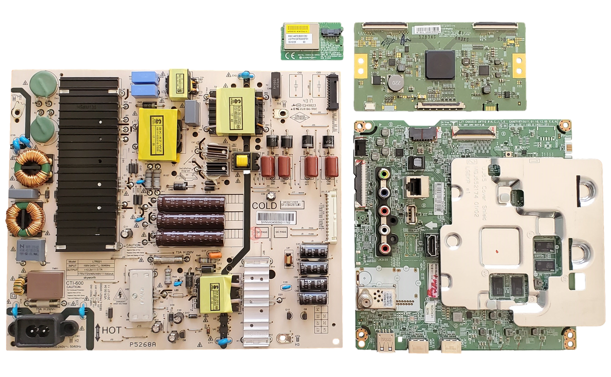 65UJ6200-UA LG TV Repair parts Kit, EBT65033903 Main Board, COV34565601 Power Supply, 6871L-5283A T-Con, EAT63435701 Wifi, 65UJ6200-UA.BUSYLJR, 65UJ6200-UA