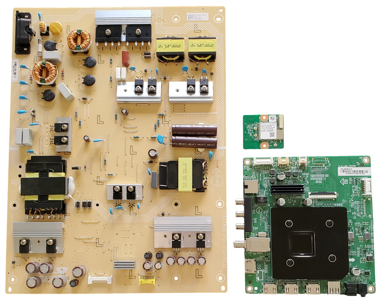NS-70F501NA22 insignia TV Repair Parts Kit, 756TXLCB02K061010X Main Board, PLTVKIA01XAEZ Power Supply, 317GWFBT668WNC Wifi, NS-70F501NA22