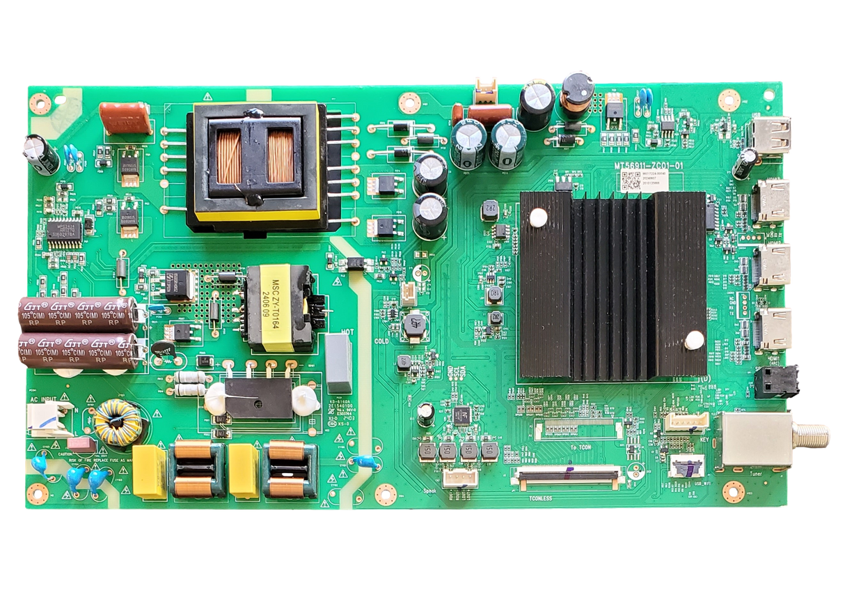 515C56911M07 Vizio Main Board/Power Supply, MT56911-ZC01-01, 515C56911M07, M07, V4K50M-0810