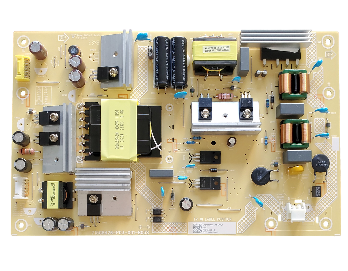 ADTVN5714AAX Vizio Power Supply, (X)ADTVN5714AAX, 715GB426-P03-001-B03S, V4K55M-0801