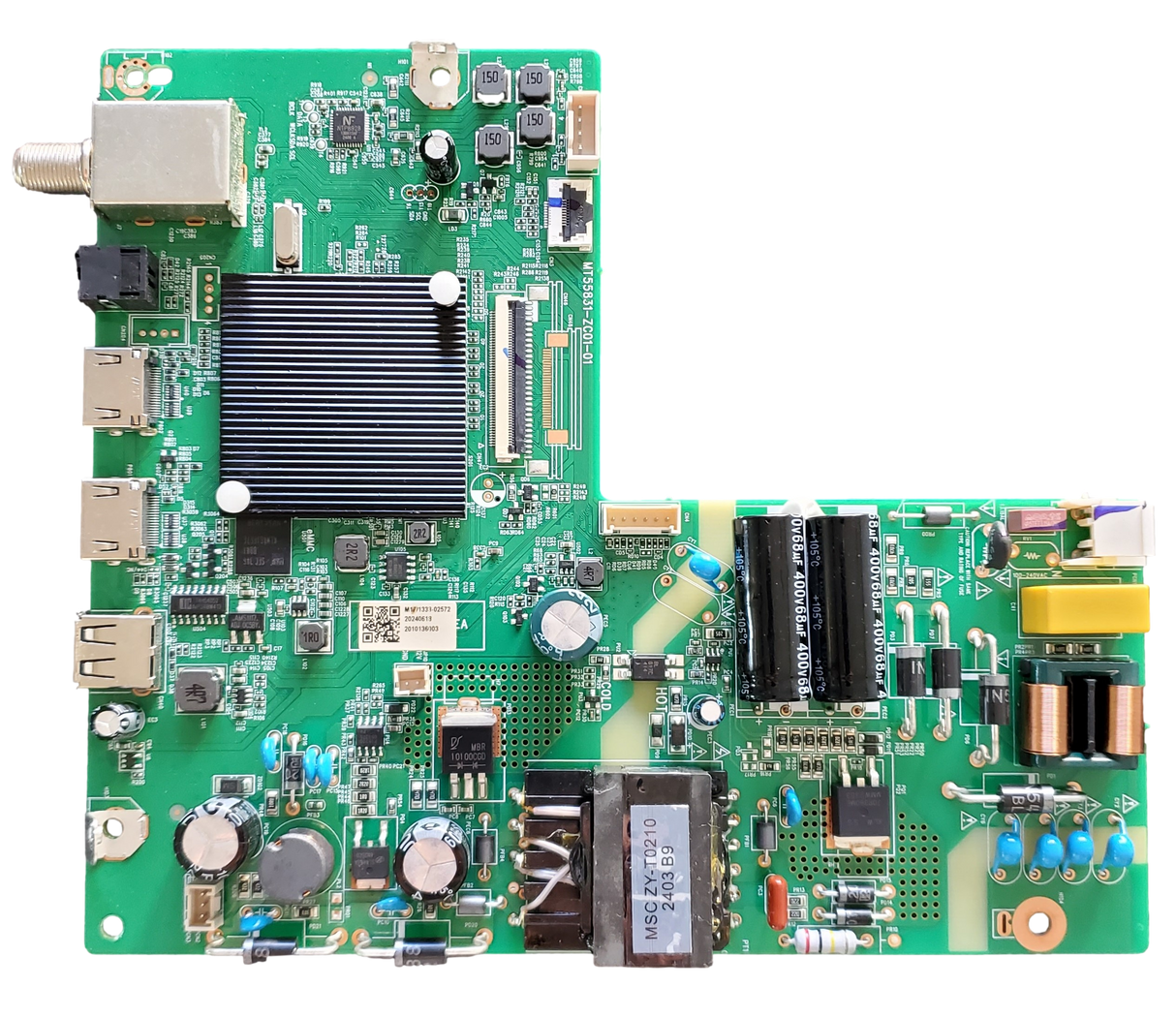 515C55831M17 Vizio Main Board/Power Supply, MT55831-ZC01-0, M17, VDF40M-0810