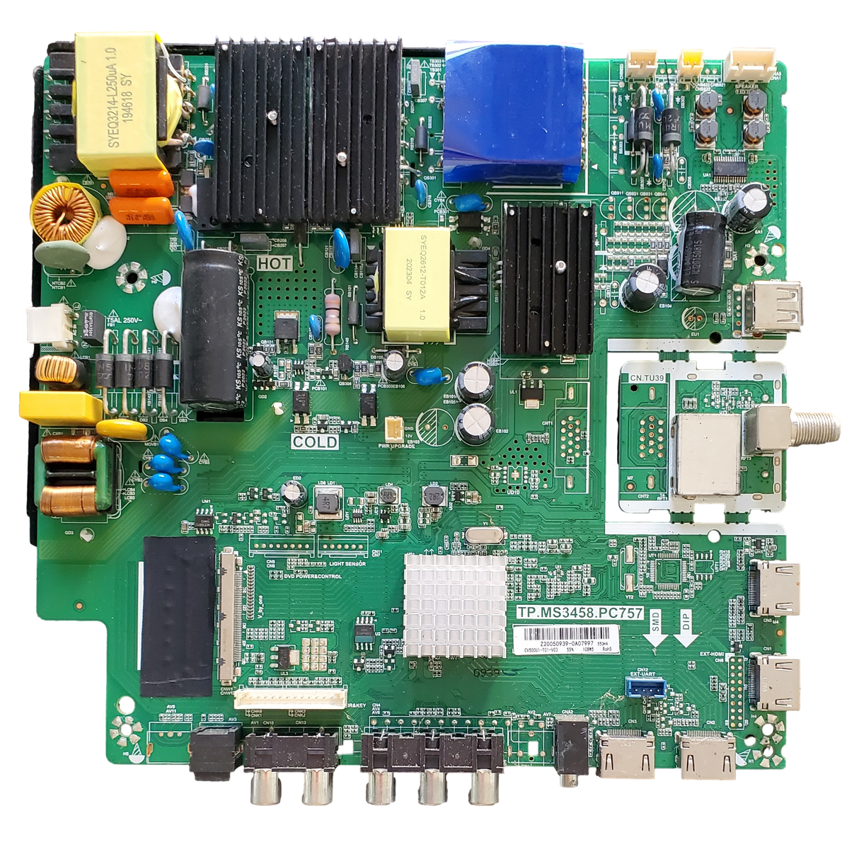 Z20050939 Sceptre Main Board/Power Supply, Z20050939-0A12461, TP.MS3458.PC757, CV500U1-T01-V03, W50