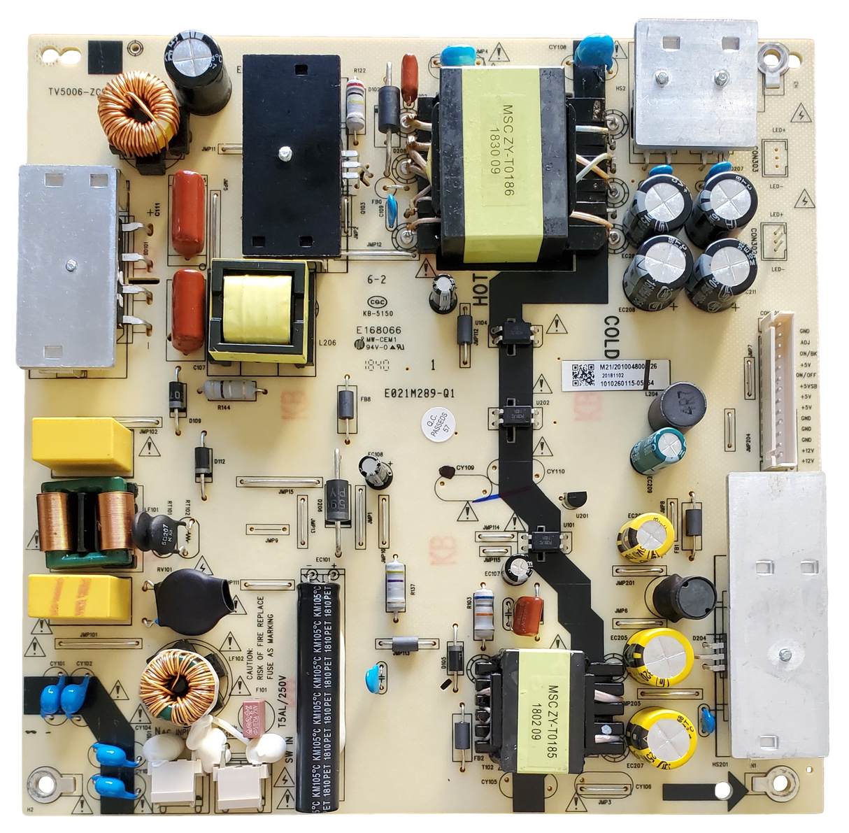 514C5006M21 Hitachi Power Supply, TV5006-ZC02-02, M21, E168066, 50C61