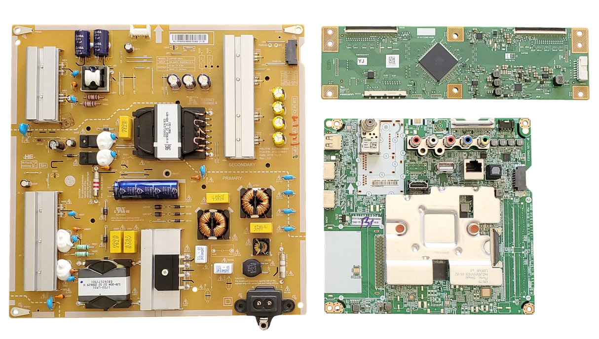 70UN6955ZUC LG TV Repair Parts Kit, EBT66466306 Main Board, EAY65248601 Power Supply, RUNTK0334FVYJ T-Con, 70UN6955ZUC.BUSNLKR, 70UN6955ZUC