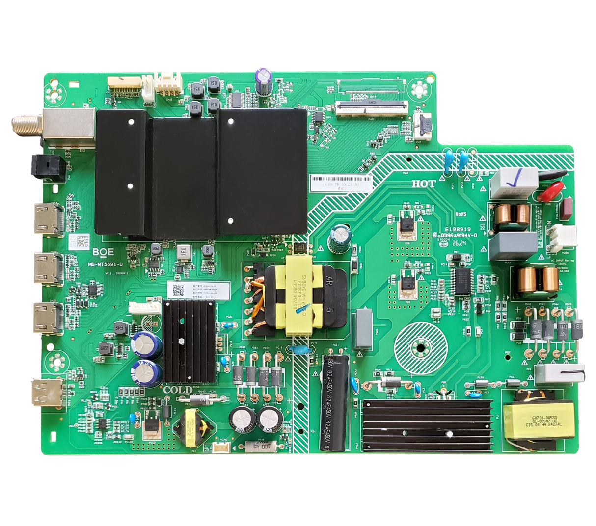 21201-04392 Vizio Main Board/Power Supply, MB-MT5691-D, LBVF9GA3304843, V4K55M-0804