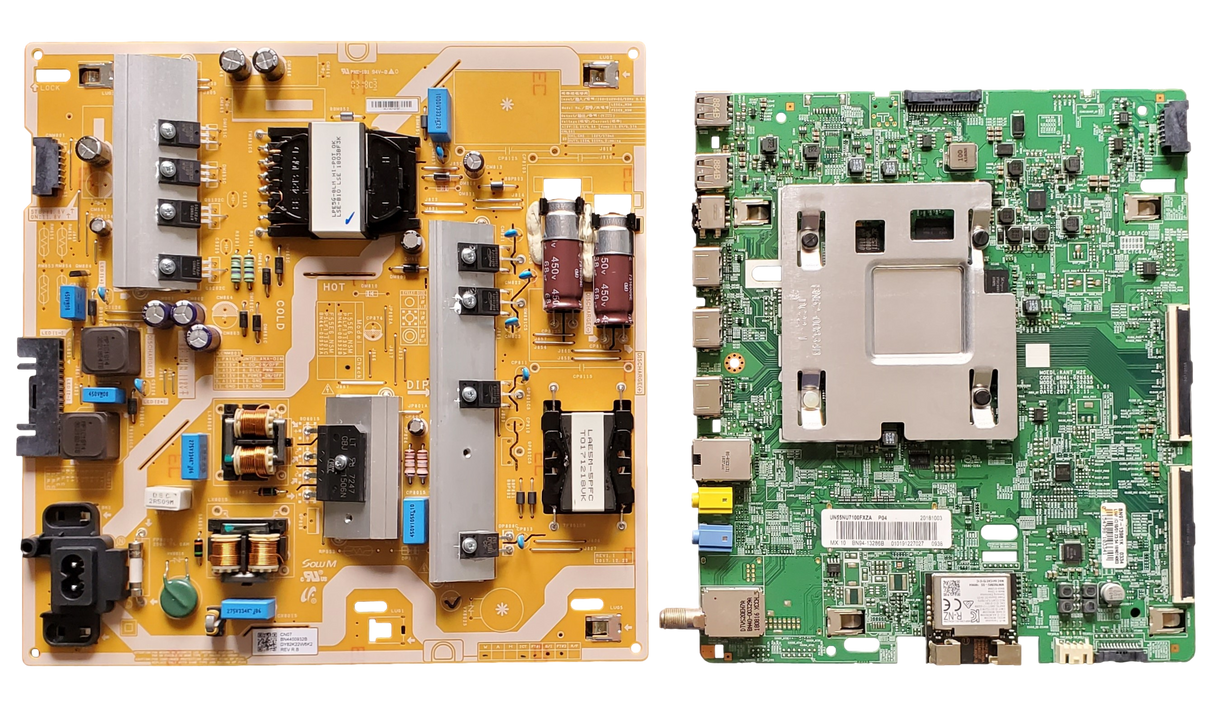 UN55NU7100FXZA Samsung TV Repair Parts Kit, BN94-13286B Main Board, BN44-00932B Power Supply, UN55NU7100FXZA