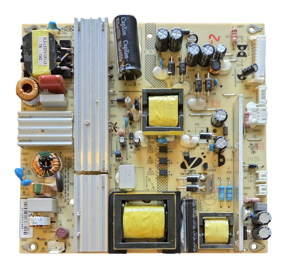 890-PF0-5502 Seiki Power Supply, VLD-LEDTV1251-2, SE58GY27