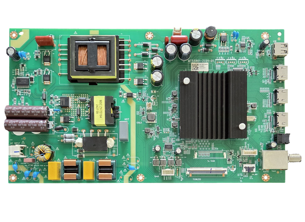 515C55831M07 Vizio Main Board/Power Supply, MT55861-ZC01-01, M07, V4K50M-0810