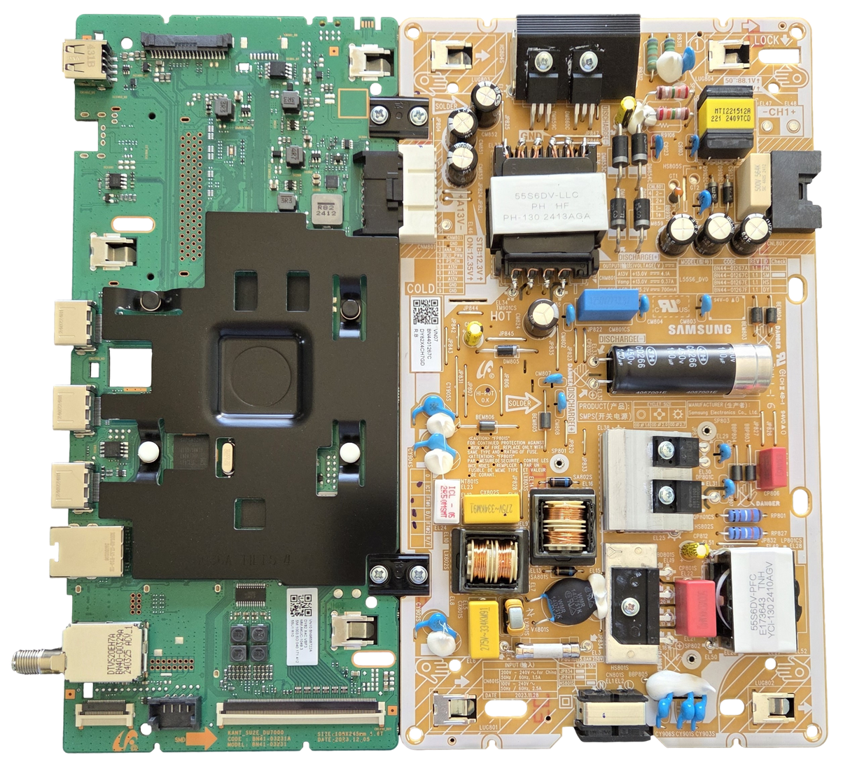 BN96-58722A-COMBO Samsung Main Board/Power Supply, BN96-58722A, BN41-003231A, KANT_SU2E_DU7000, BN44-01267C, UN55DU7200BXZA