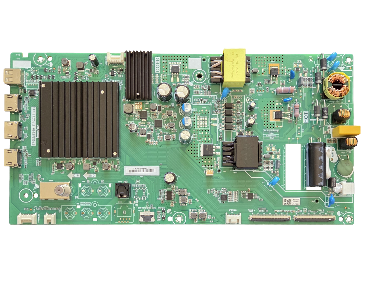 6M03A000GR00J Vizio Main Board/Power Supply, A000GR00J, M000AN00R, TPD.MT5691T.PC765 (T), VQD50S-0809