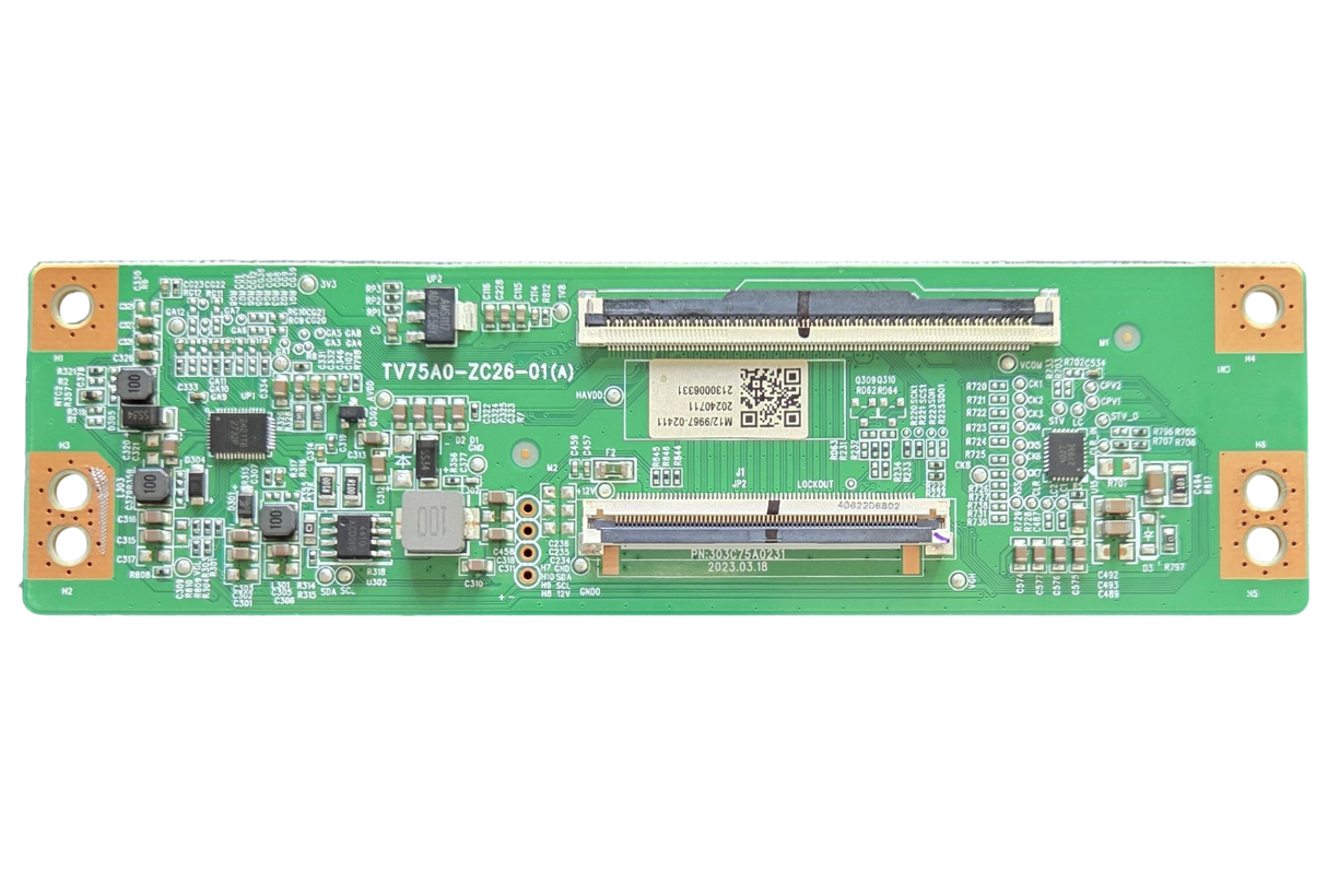 513C75A0M12 Onn T-Con Board, TV75A0-ZC26-01(A), 100012587