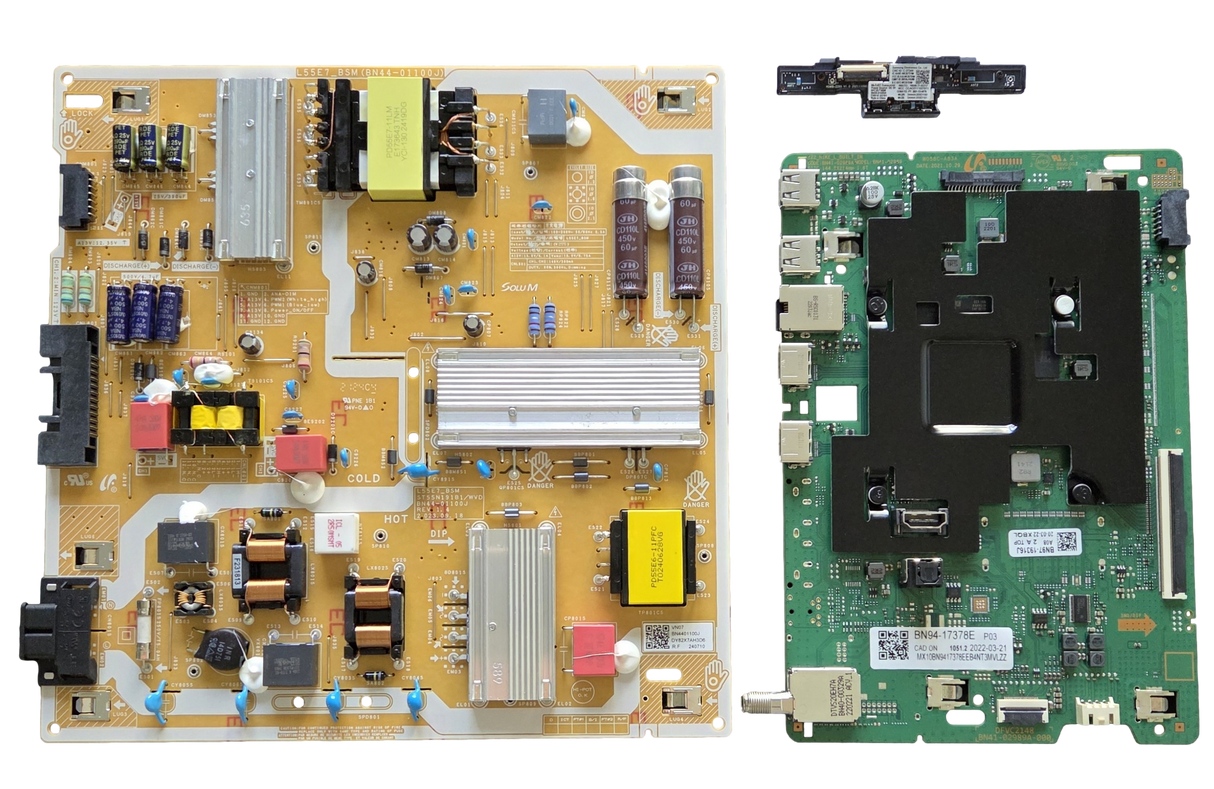 QN55Q60BDFXZA Samsung TV Repair Parts Kit, BN94-17378E Main Board, BN44-01100J Power Supply, BN59-01403A Wifi, QN55Q60BDFXZA CA01, QN55Q60BDFXZA