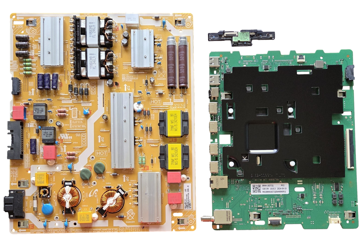 QN75Q72DDFXZA Samsung TV Repair Parts Kit, BN94-18371X Main Board, BN44-01107B Power Supply, BN59-01402A Wifi, QN75Q72DDFXZA CA01, QN75Q72DDFXZA
