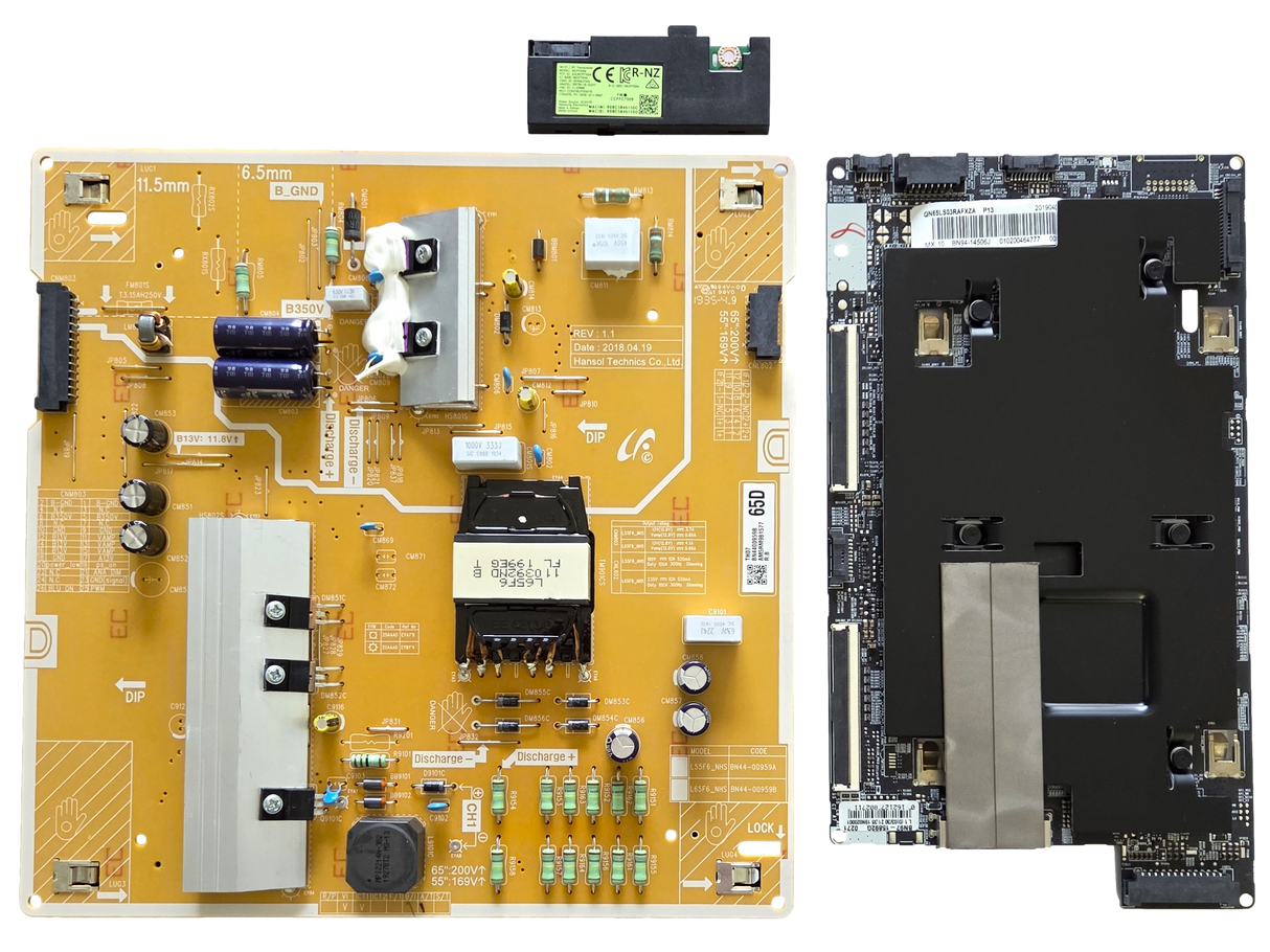QN65LS03RAFXZA Samsung TV Repair Parts Kit, BN94-14506J Main Board, BN44-00959B Power Supply, BN59-01314A Wifi, QN65LS03RAFXZA FA01, QN65LS03RAFXZA