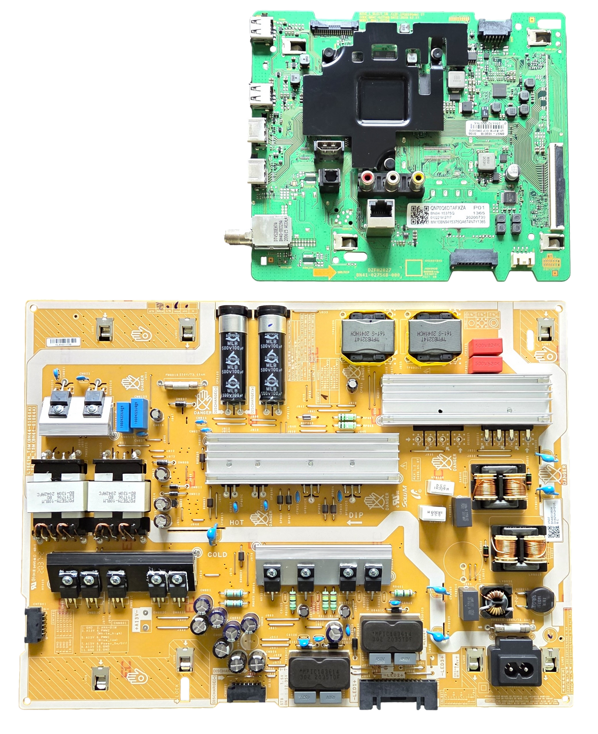 QN70Q6DTAFXZA Samsung TV Repair Parts Kit, BN94-15375Q Main Board, BN44-01060A Power Supply, QN70Q6DTAFXZA YA01, QN70Q6DTAFXZA