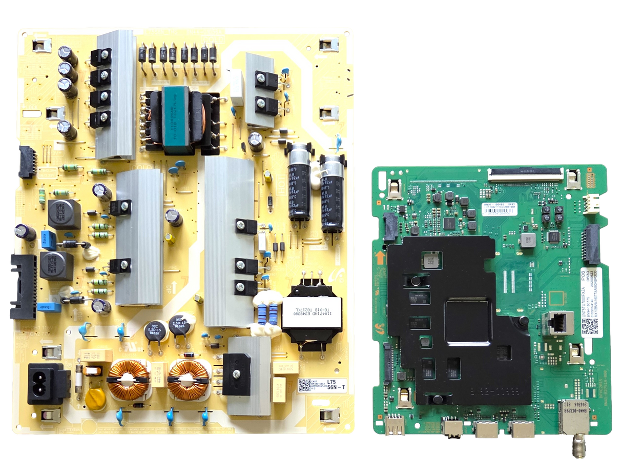 UN75TU7000FXZA Samsung TV Repair Parts Kit, BN94-16077S Main Board, BN44-01056A Power Supply, BN59-01341B Wifi, UN75TU7000FXZA BC02, UN75TU7000FXZA