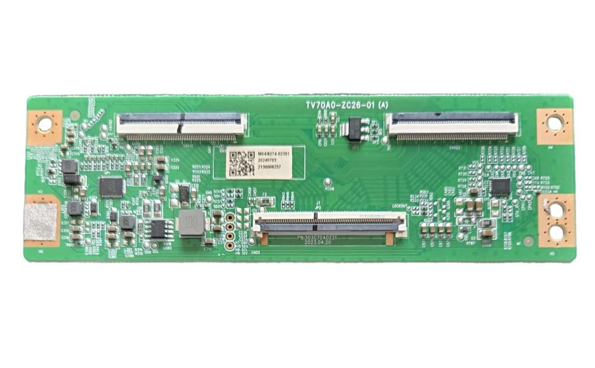 513C70A0M04 Onn T-Con Board, TV70A0-ZC26-01, 100012588