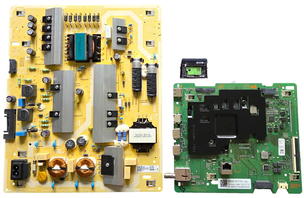 UN75TU7000FXZA Samsung TV Repair Parts Kit, BN94-16115H Main Board, BN44-01056A Power Supply, BN59-01341B Wifi, UN75TU7000FXZA UA07, UN75TU700DFXZA UA07