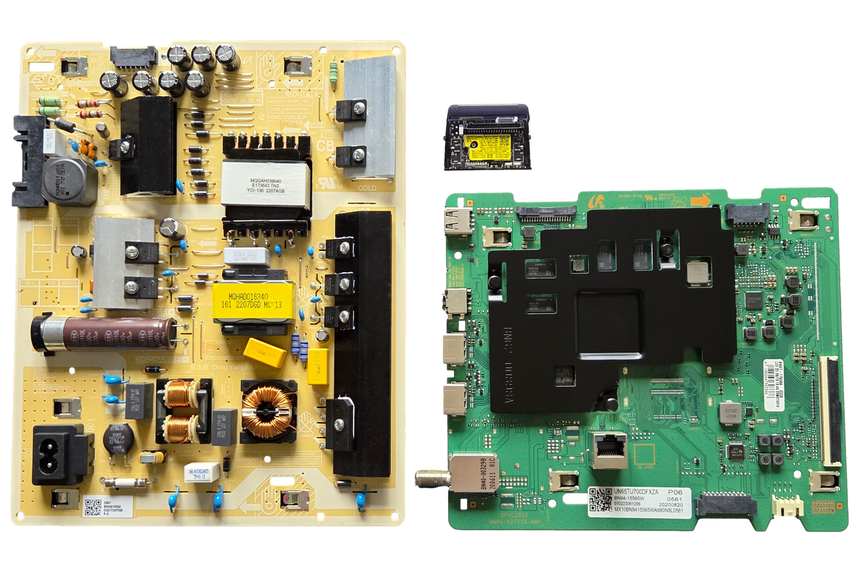 UN65TU7000FXZA Samsung TV Repair Parts Kit, BN94-15565W Main Board, BN44-01055A Power Supply, UN65TU7000FXZA CC02, UN65TU700DFXZA CC02, UN65TU7000FXZA