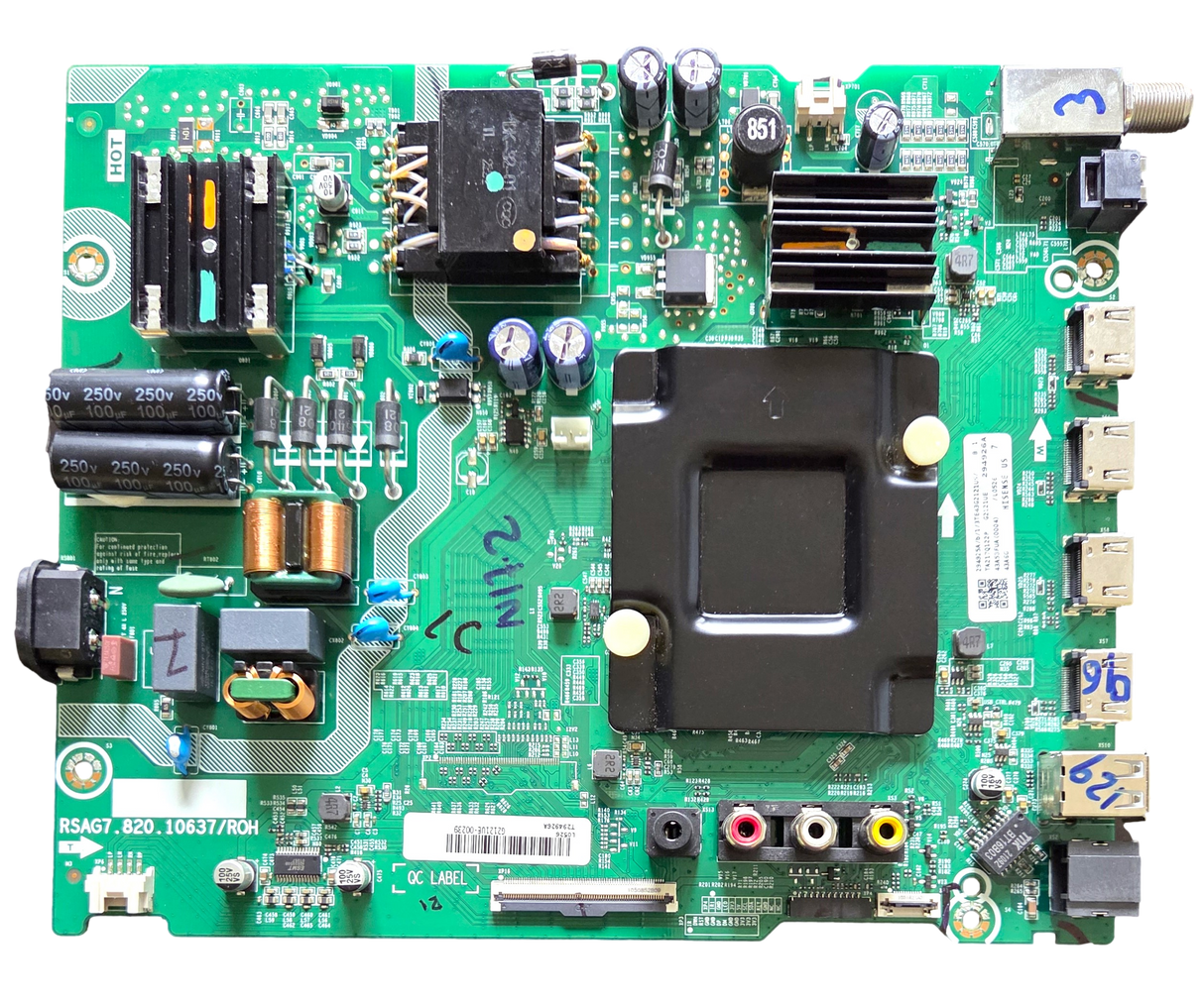 294925 Hisense Main Board, 294926, RSAG7.820.10637/ROH, 43G2121UEH01499, 43A6G