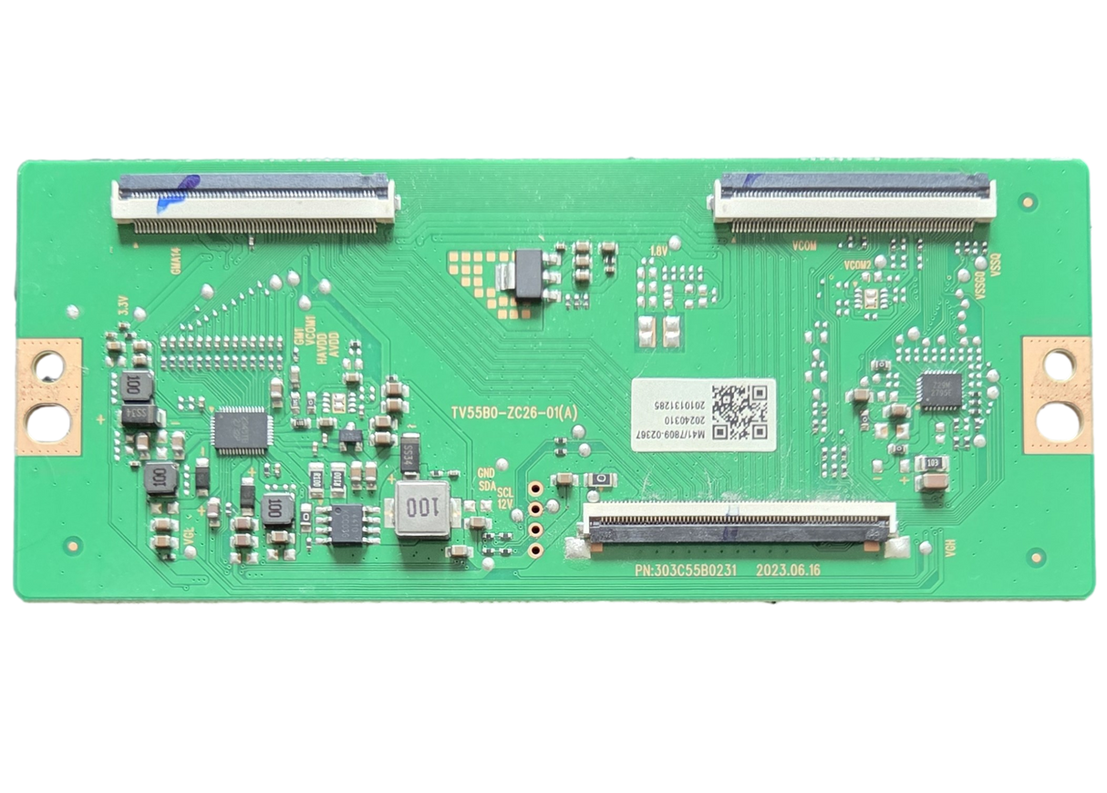 513C55B0M41 Onn T-Con Board, 303C55B0231, TV55B0-ZC26-01(A), 100012585