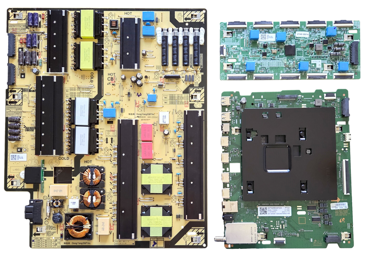 QN75QN9DAAFXZA Samsung TV Repair Parts Kit, BN94-17293G / BN94-17519H Main Board, BN44-01115D Power Supply, BN44-01135A LED Driver, QN75QN9DAAFXZA CD04, QN75QN9DAAFXZA