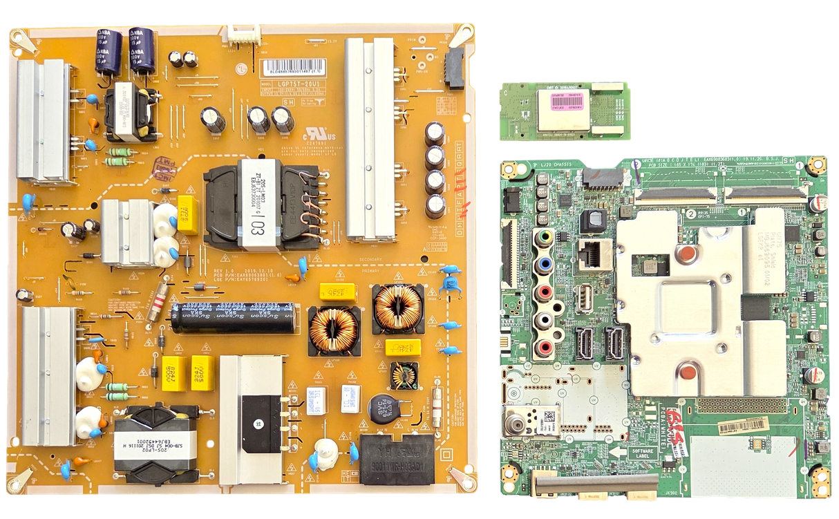 75UN7370AUH LG TV Repair Parts Kit, EBT66477102 Main Board, EAY65769201 Power Supply, EAT64897302 Wifi, 75UN7370AUH.BUSFLOR, 75UN7370AUH
