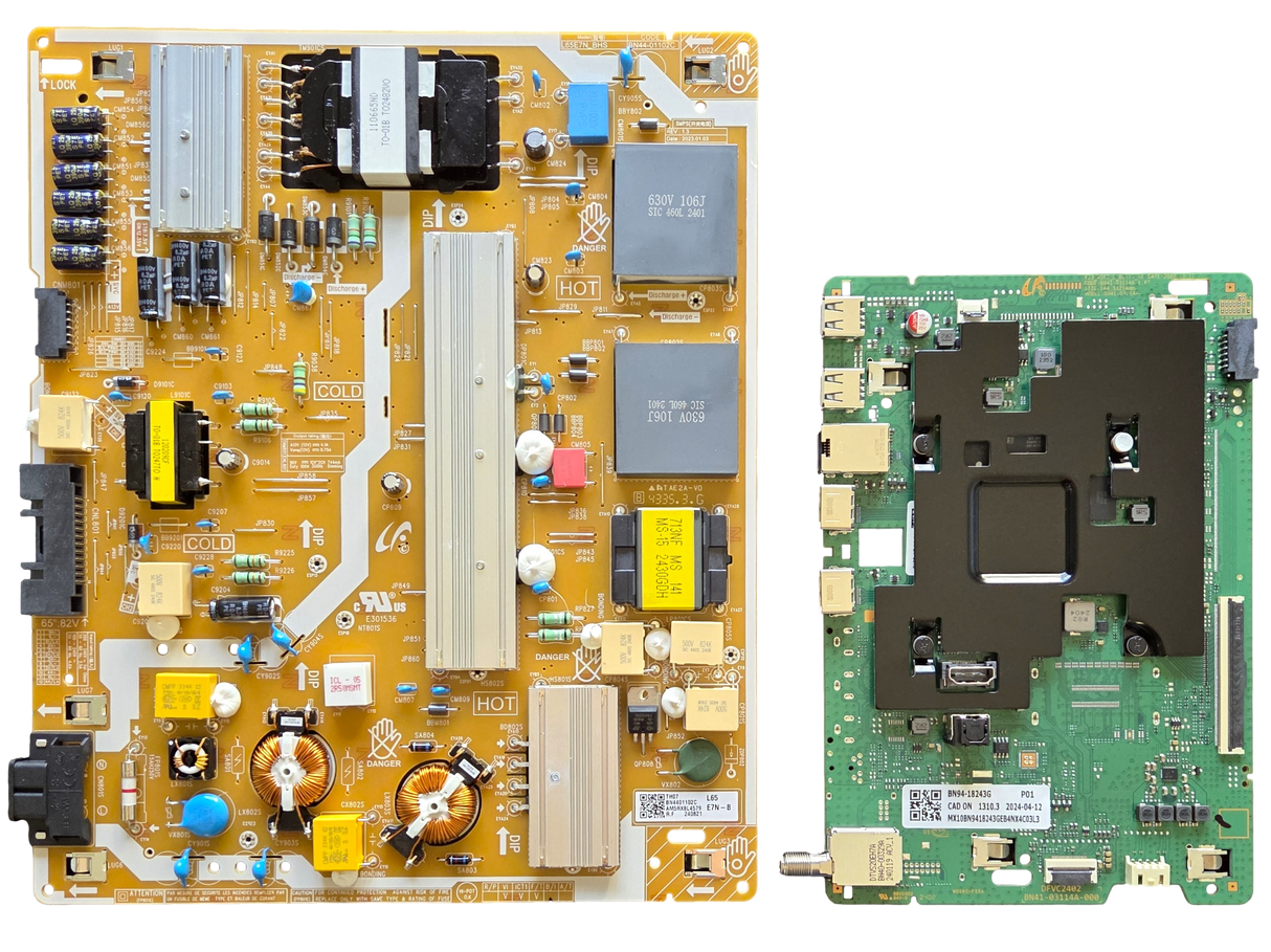 QN65Q60CDFXZA Samsung TV Repair Parts Kit, BN94-18243G Main Board, BN44-01102C Power Supply, QN65Q60CDFXZA CA06, QN65Q60CDFXZA