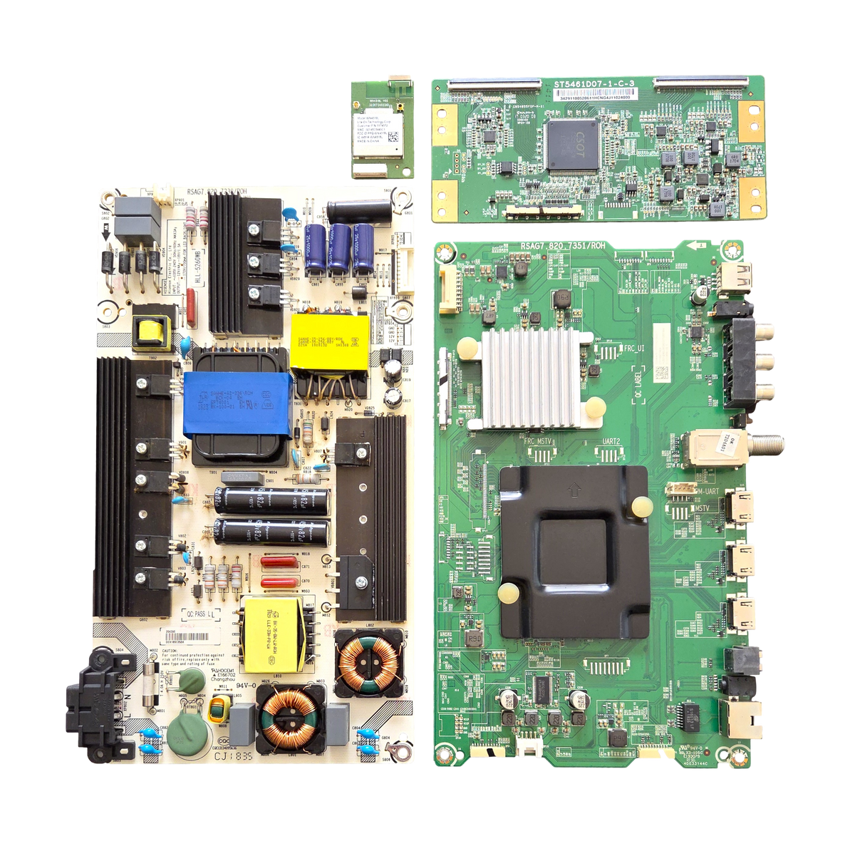 LC-55LBU591U Sharp TV Repair Parts Kit, 229464 Main Board, 204390 Power Supply, 34.29110.052 T-Con, 1174572 Wifi, LC-55LBU591U