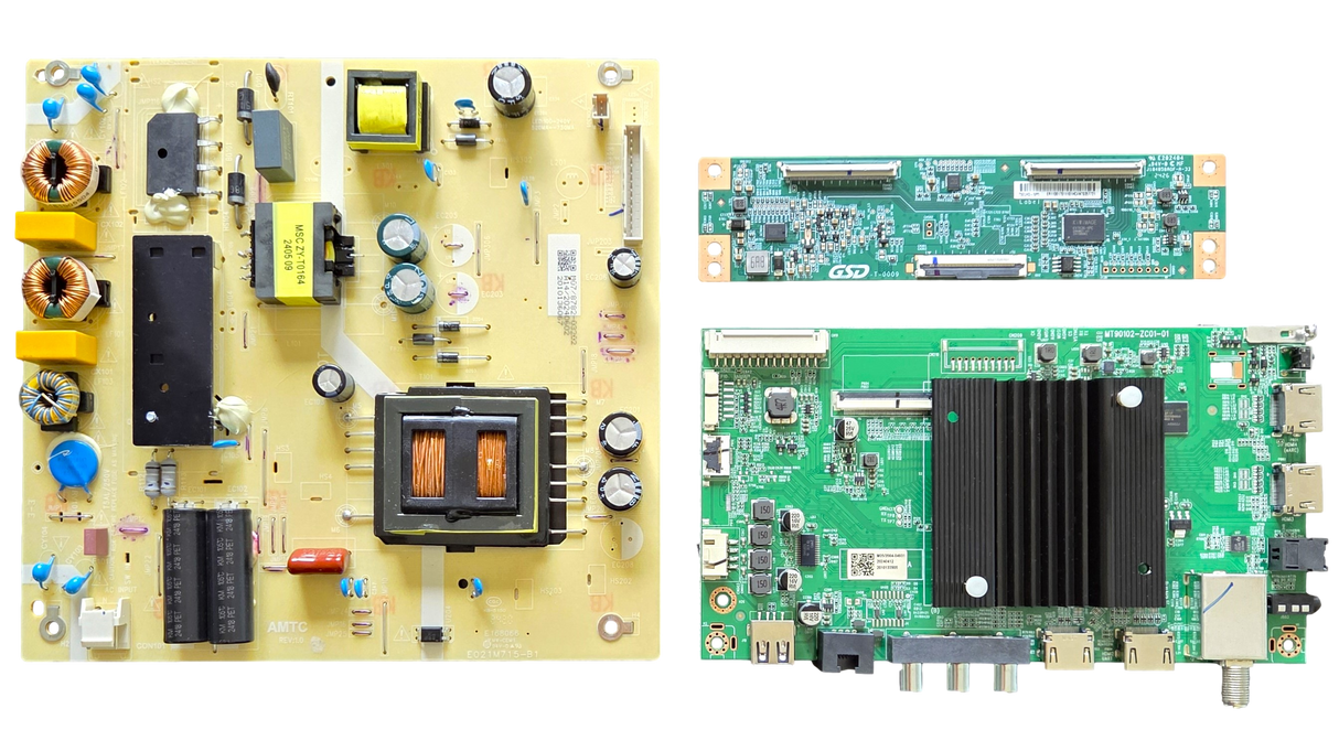 50R4AX Amazon TV Repair Parts Kit, 515C90102M05 Main Board, 514C4302M07 Power Supply, T50UHD-IVP1 T-Con, 50R4AX