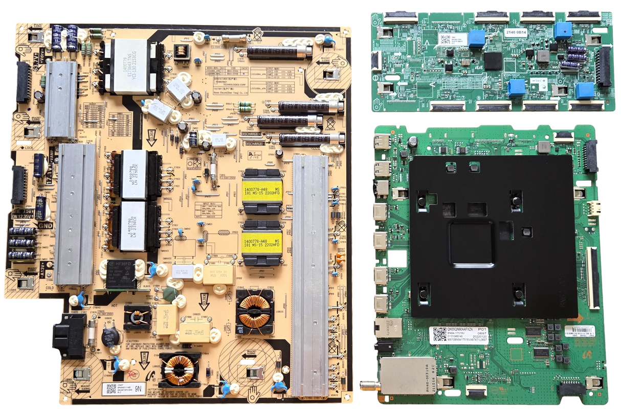 QN55QN90AAFXZA Samsung TV Repair Parts Kit, BN94-17518V Main Board, BN44-01114B Power Supply, BN44-01134A LED Driver, QN55QN90AAFXZA