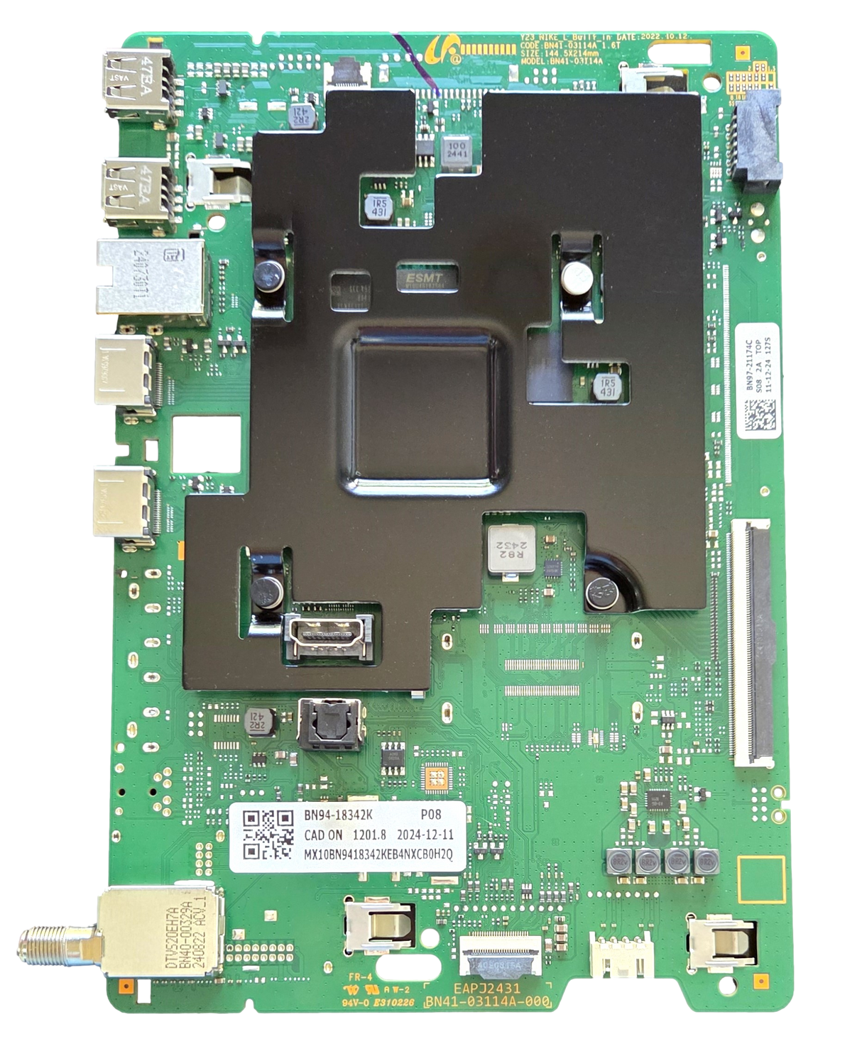 BN94-18342K Samsung Main Board, BN97-21174C, BN41-031114A, QN65Q60DAFXZA, QN65Q60DDFXZA, QN65Q60BDFXZA