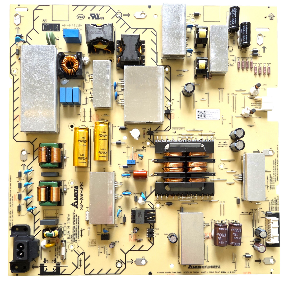 1-009-802-22 Sony Power Supply, AP-P412BM B, 100980222, GL14, KD-75X77L