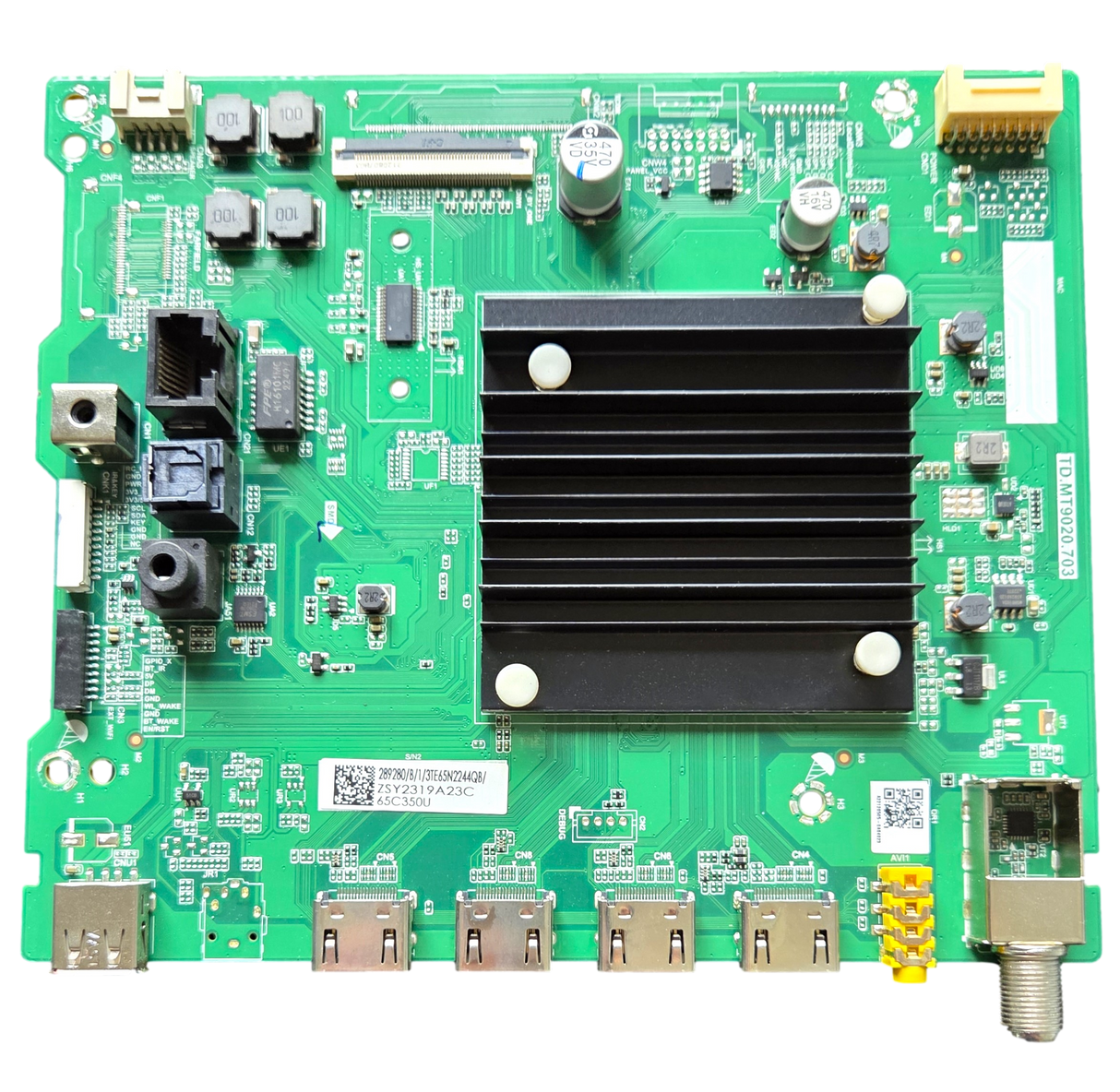 289280 Toshiba Main Board, TD.MT9020.703, 65C350KU