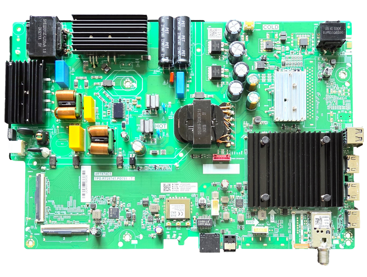 60000-00040 LG Main Board, TPD.RT2874T.PD781, 65UT7570PUB.CUSFBH, 65UT7570PUB