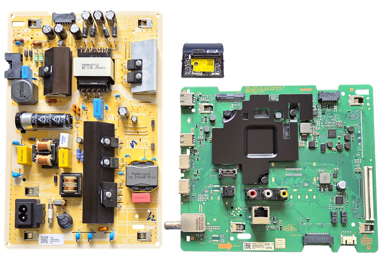 UN50TU8000FXZA Samsung TV Repair Parts Kit, BN96-52107D / BN94-15274U Main Board, BN44-01054A Power Supply, BN59-01342A Wifi, UN50TU8000FXZA YB06, UN50TU8000FXZA