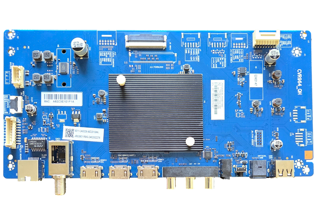 Q24031-KT Onn Main Board, 9011-240028-WD2010AK, CVR964_QH, 100012585