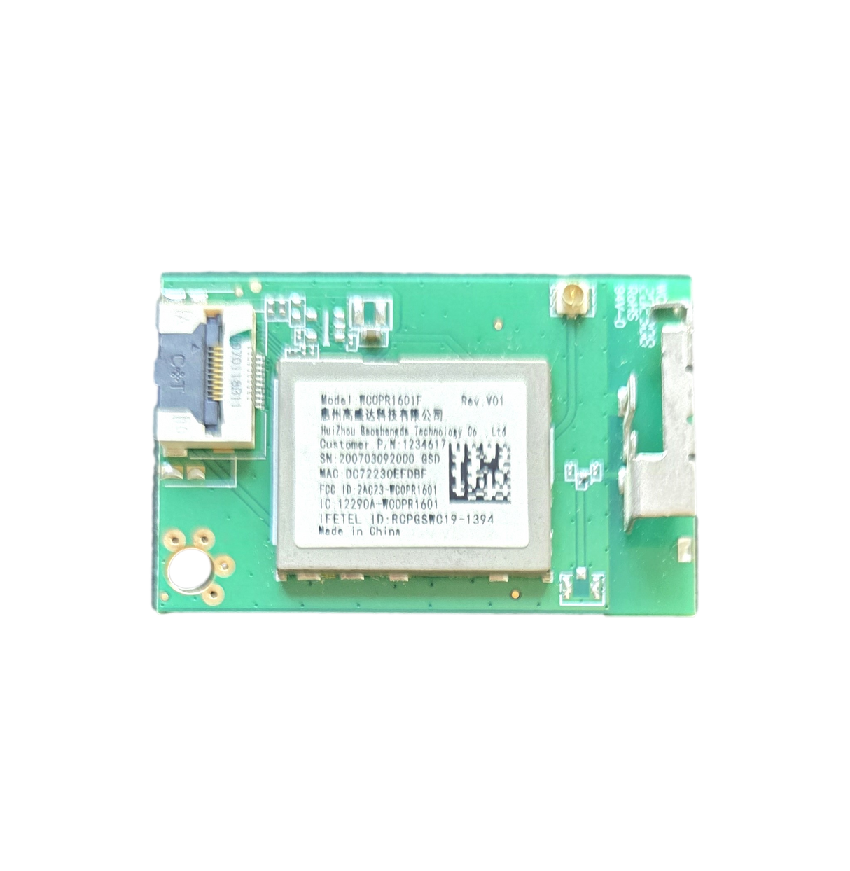 1234617 Hisense Wi-Fi Module, WC0PR1601F, 2AC23-WC0PR1601, 43H4G, 100012589, 100069992, 43H4030F3