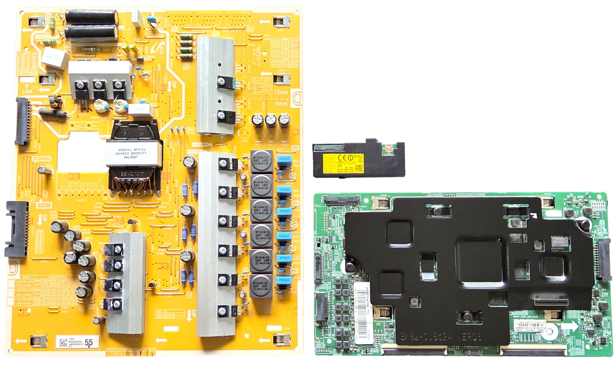 QN55Q7FNAFXZA Samsung TV Repair Parts Kit, BN94-12831N / BN94-12831E Main Board, BN44-00939A Power Supply, BN59-01264B Wifi, QN55Q7FNAFXZA FA02, QN55Q7FNAFXZA