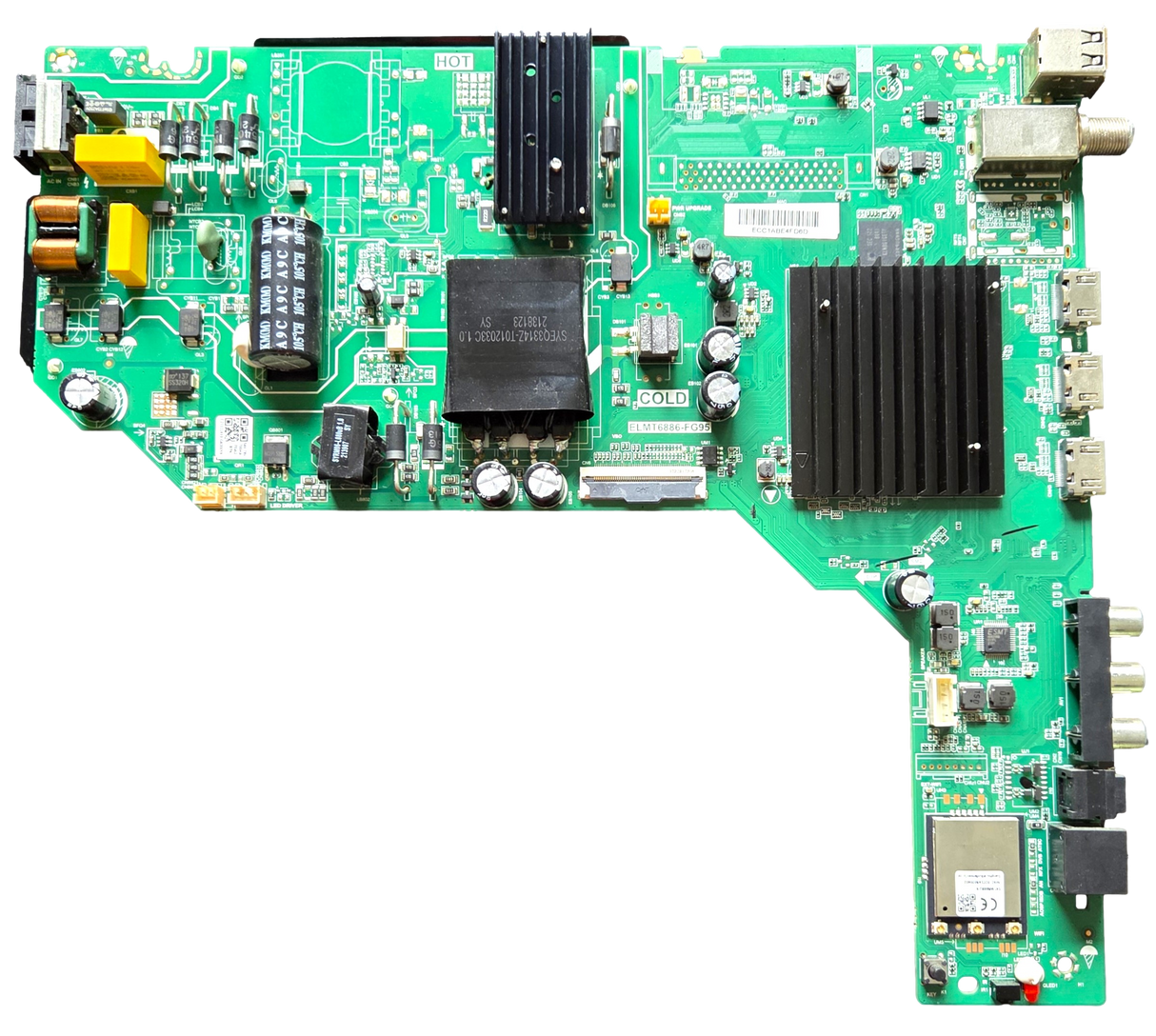 4201001610-TZ2109-066 Sansui Main Board, CV500U2-T01, TP.MS6886.PB765 (T), ELMT6886-FG95, ES50V1UA