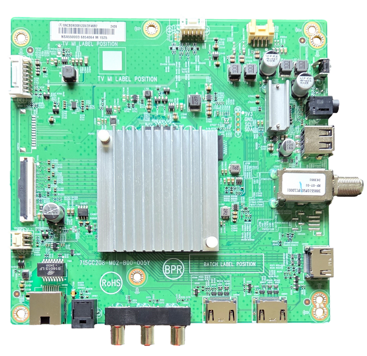 756TXNCB0IK00812 PIONEER Main Board, 715GC208-M02-B00-005Y , (X) XNCB0IK008120 , PN55-751-24U